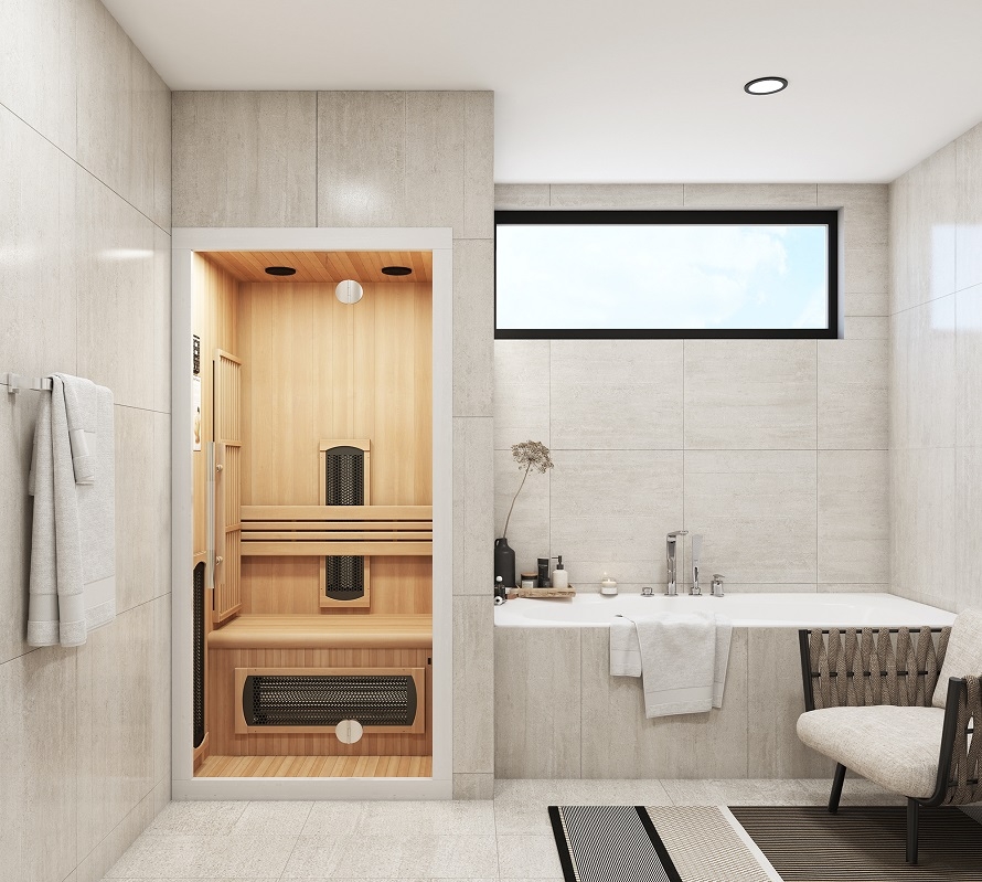 Aannemer hardop Moedig aan Compacte infrarood sauna 1-persoons voor in badkamer of slaapkamer € 2299.-  | SuperSauna ®
